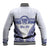 Personalised Queen Salote College Baseball Jacket Kolisi Fefine 100th Anniversary Kupesi White - Polynesian Pride