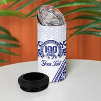 Personalised Queen Salote College 4 in 1 Can Cooler Tumbler Kolisi Fefine 100th Anniversary Kupesi White - Polynesian Pride