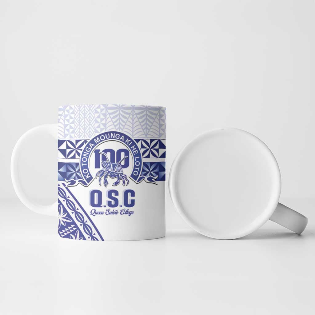 Personalised Queen Salote College Ceramic Mug Kolisi Fefine 100th Anniversary Kupesi White - Polynesian Pride