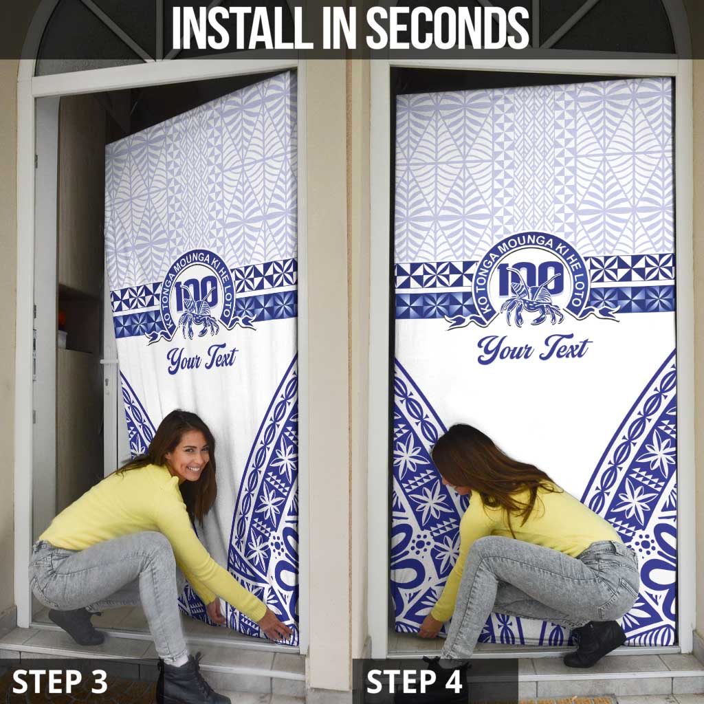 Personalised Queen Salote College Door Cover Kolisi Fefine 100th Anniversary Kupesi White - Polynesian Pride