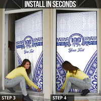 Personalised Queen Salote College Door Cover Kolisi Fefine 100th Anniversary Kupesi White - Polynesian Pride