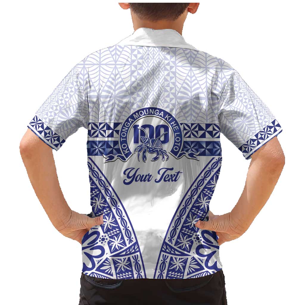 Personalised Queen Salote College Family Matching Mermaid Dress and Hawaiian Shirt Kolisi Fefine 100th Anniversary Kupesi White - Polynesian Pride