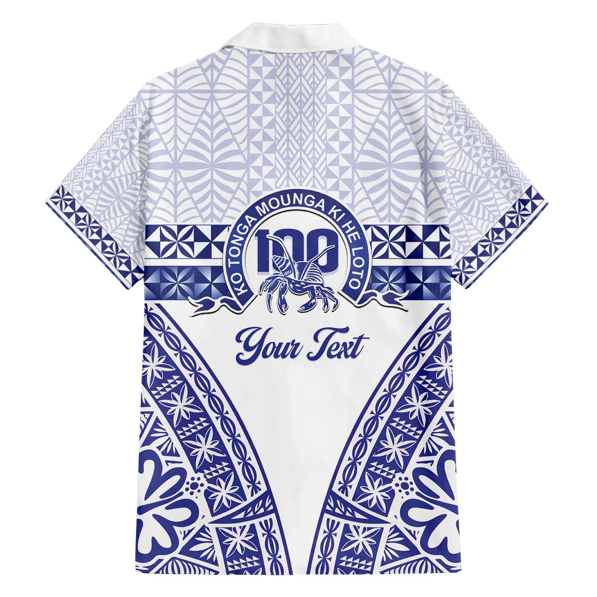 Personalised Queen Salote College Family Matching Off The Shoulder Long Sleeve Dress and Hawaiian Shirt Kolisi Fefine 100th Anniversary Kupesi White - Polynesian Pride