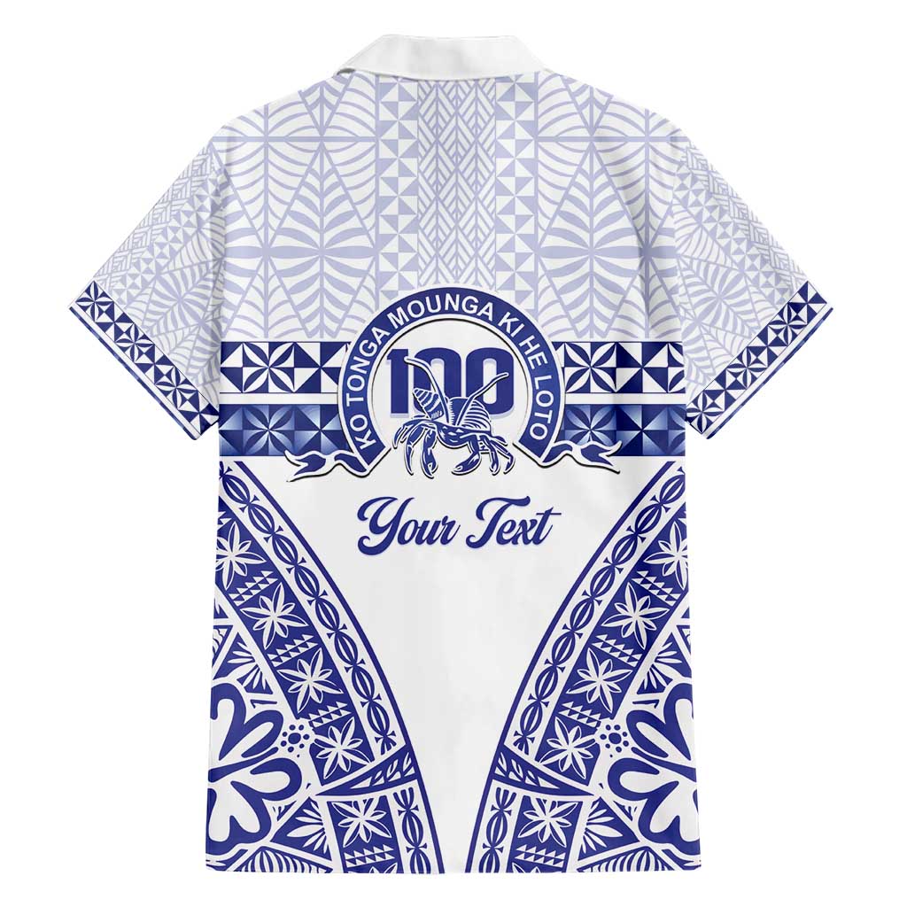Personalised Queen Salote College Family Matching Short Sleeve Bodycon Dress and Hawaiian Shirt Kolisi Fefine 100th Anniversary Kupesi White - Polynesian Pride