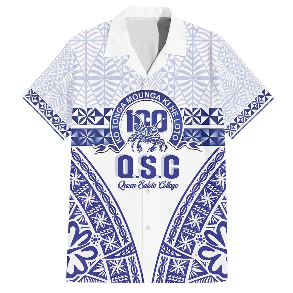 Personalised Queen Salote College Family Matching Summer Maxi Dress and Hawaiian Shirt Kolisi Fefine 100th Anniversary Kupesi White - Polynesian Pride