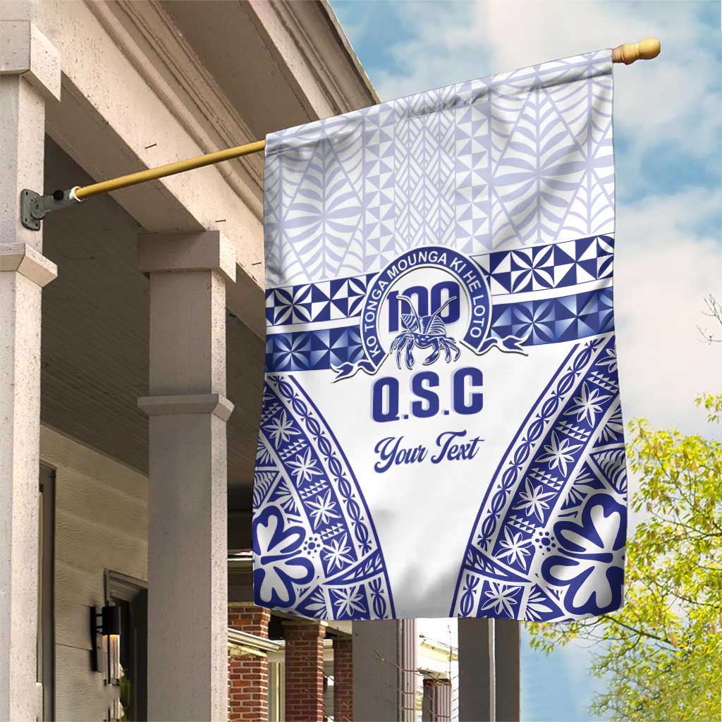 Personalised Queen Salote College Garden Flag Kolisi Fefine 100th Anniversary Kupesi White - Polynesian Pride