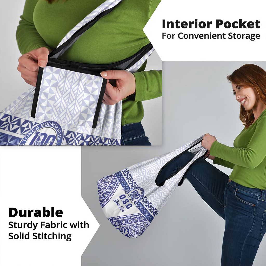 Personalised Queen Salote College Grocery Bag Kolisi Fefine 100th Anniversary Kupesi White - Polynesian Pride