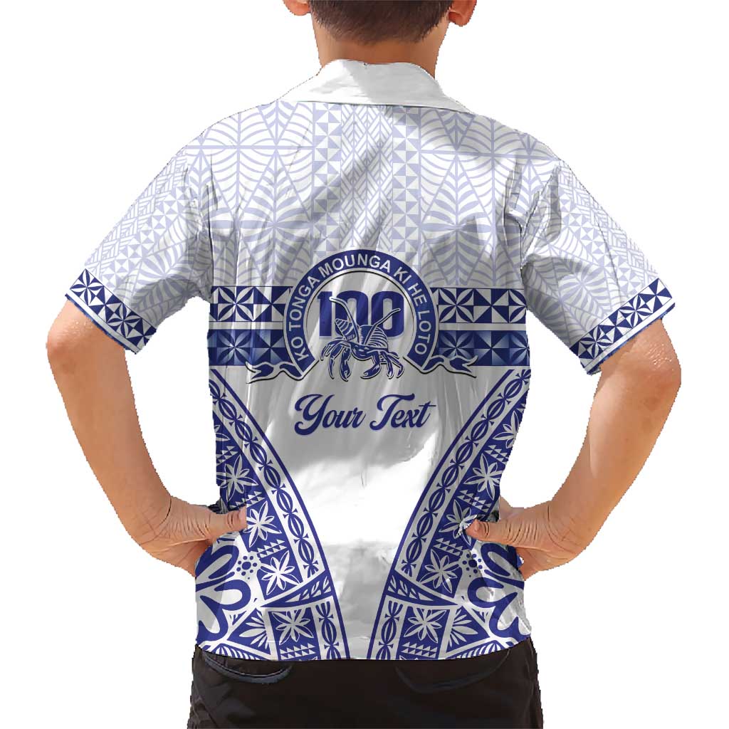 Personalised Queen Salote College Hawaiian Shirt Kolisi Fefine 100th Anniversary Kupesi White - Polynesian Pride