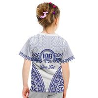 Personalised Queen Salote College Kid T Shirt Kolisi Fefine 100th Anniversary Kupesi White - Polynesian Pride