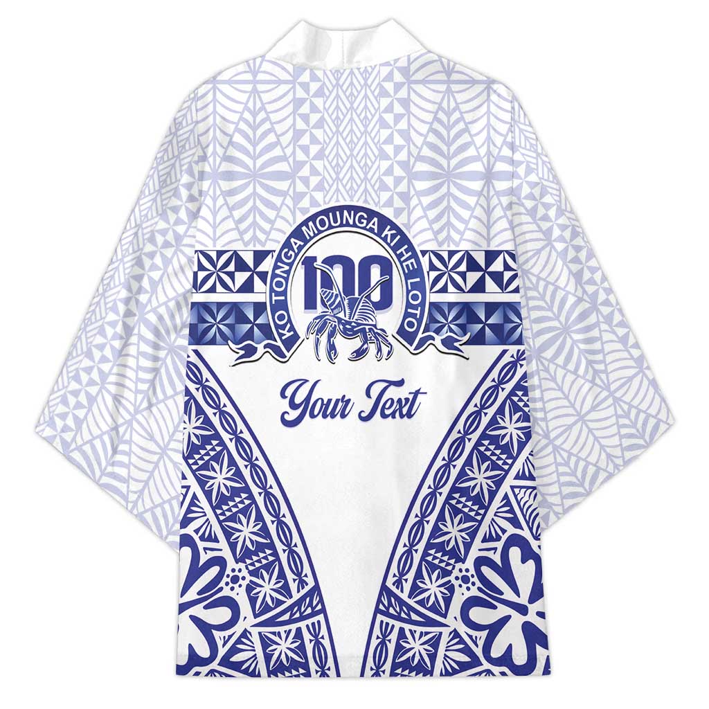 Personalised Queen Salote College Kimono Kolisi Fefine 100th Anniversary Kupesi White - Polynesian Pride