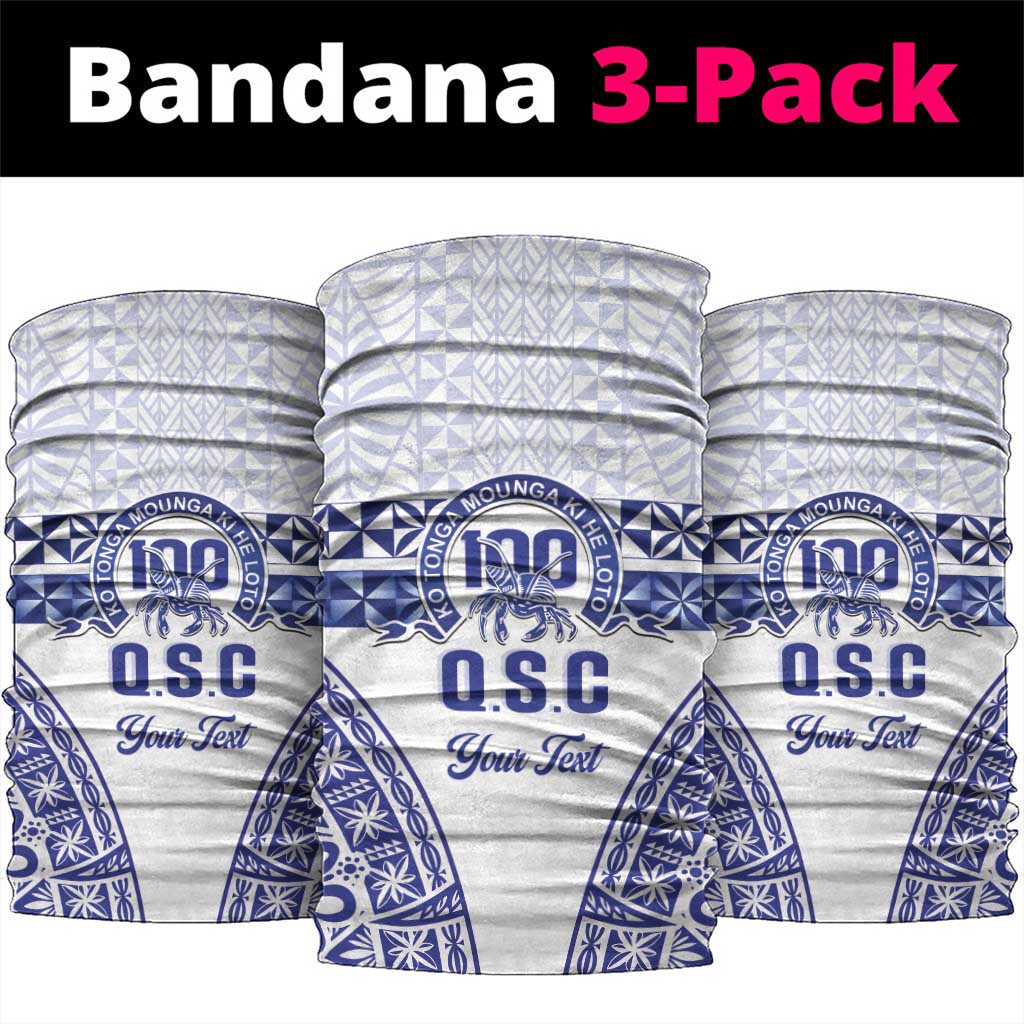 Personalised Queen Salote College Neck Gaiter Kolisi Fefine 100th Anniversary Kupesi White - Polynesian Pride