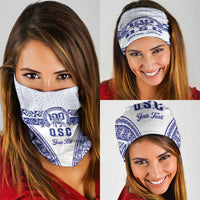 Personalised Queen Salote College Neck Gaiter Kolisi Fefine 100th Anniversary Kupesi White - Polynesian Pride