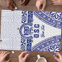 Personalised Queen Salote College Puzzle Kolisi Fefine 100th Anniversary Kupesi White - Polynesian Pride
