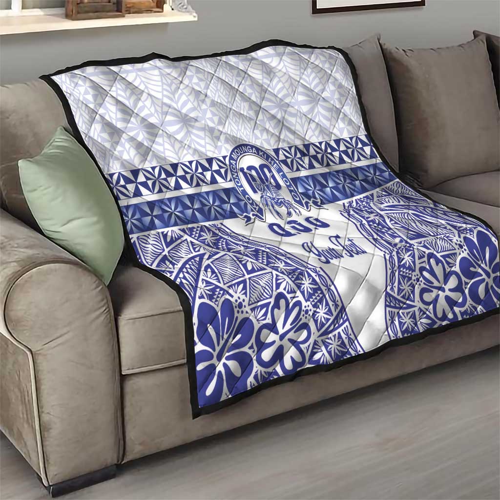 Personalised Queen Salote College Quilt Kolisi Fefine 100th Anniversary Kupesi White - Polynesian Pride