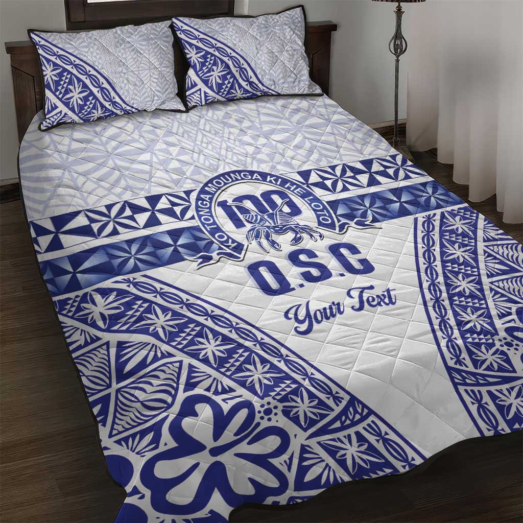 Personalised Queen Salote College Quilt Bed Set Kolisi Fefine 100th Anniversary Kupesi White - Polynesian Pride