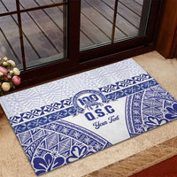 Personalised Queen Salote College Rubber Doormat Kolisi Fefine 100th Anniversary Kupesi White - Polynesian Pride
