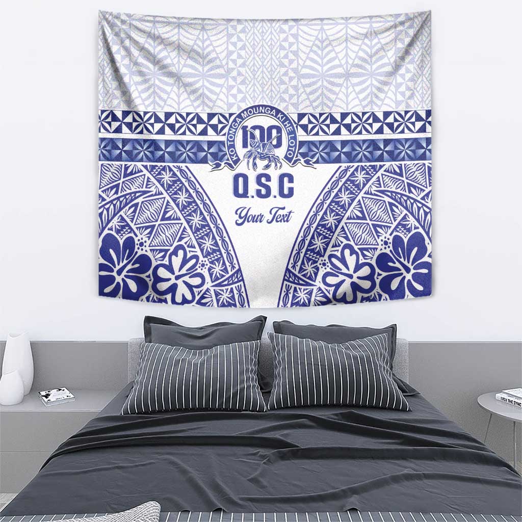 Personalised Queen Salote College Tapestry Kolisi Fefine 100th Anniversary Kupesi White - Polynesian Pride