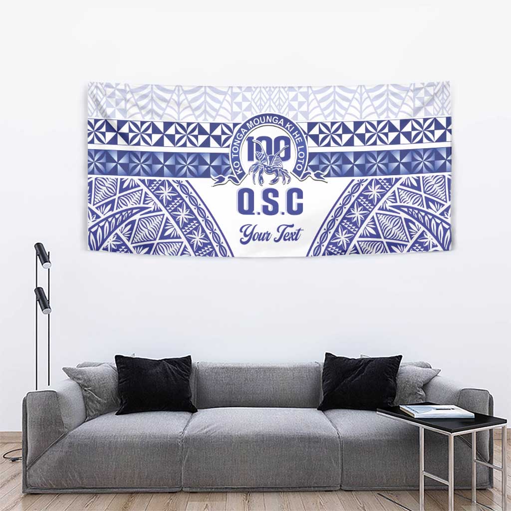 Personalised Queen Salote College Tapestry Kolisi Fefine 100th Anniversary Kupesi White - Polynesian Pride