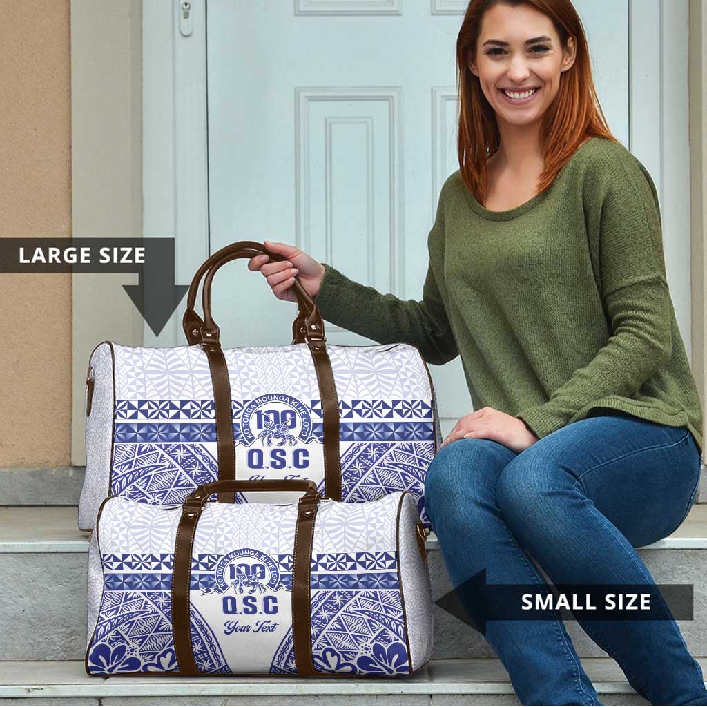 Personalised Queen Salote College Travel Bag Kolisi Fefine 100th Anniversary Kupesi White - Polynesian Pride