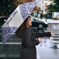 Personalised Queen Salote College Umbrella Kolisi Fefine 100th Anniversary Kupesi White - Polynesian Pride