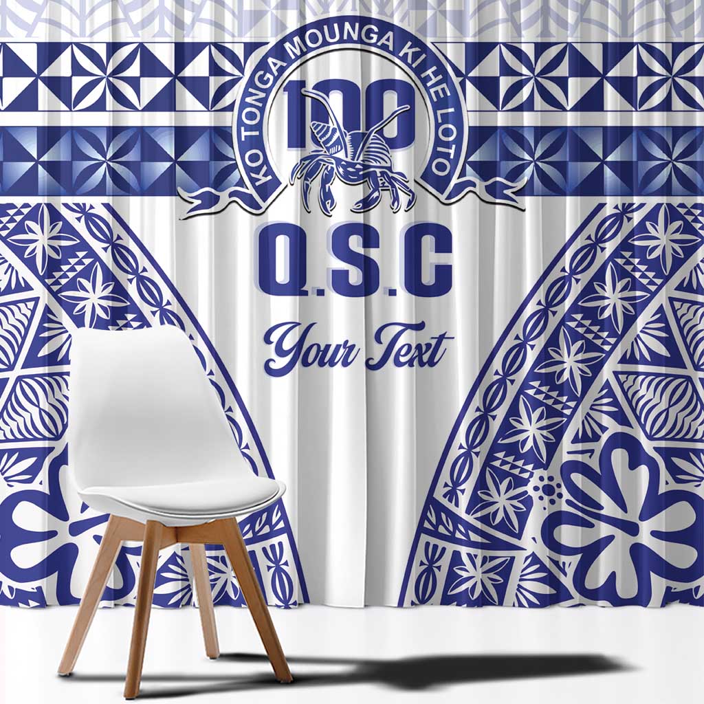 Personalised Queen Salote College Window Curtain Kolisi Fefine 100th Anniversary Kupesi White - Polynesian Pride