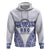 Personalised Queen Salote College Zip Hoodie Kolisi Fefine 100th Anniversary Kupesi White - Polynesian Pride
