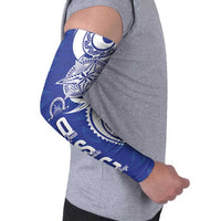 Personalised Queen Salote College Arm Sleeves QSC Est 1926 Ngatu Pattern - Polynesian Pride