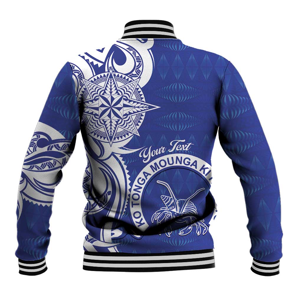 Personalised Queen Salote College Baseball Jacket QSC Est 1926 Ngatu Pattern - Polynesian Pride