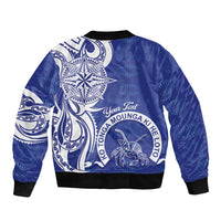 Personalised Queen Salote College Bomber Jacket QSC Est 1926 Ngatu Pattern - Polynesian Pride