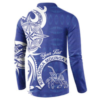 Personalised Queen Salote College Button Sweatshirt QSC Est 1926 Ngatu Pattern - Polynesian Pride