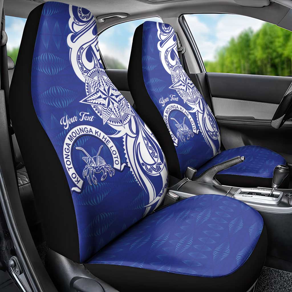 Personalised Queen Salote College Car Seat Cover QSC Est 1926 Ngatu Pattern - Polynesian Pride