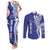 Personalised Queen Salote College Couples Matching Tank Maxi Dress and Long Sleeve Button Shirt QSC Est 1926 Ngatu Pattern - Polynesian Pride