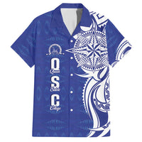 Personalised Queen Salote College Family Matching Long Sleeve Bodycon Dress and Hawaiian Shirt QSC Est 1926 Ngatu Pattern - Polynesian Pride