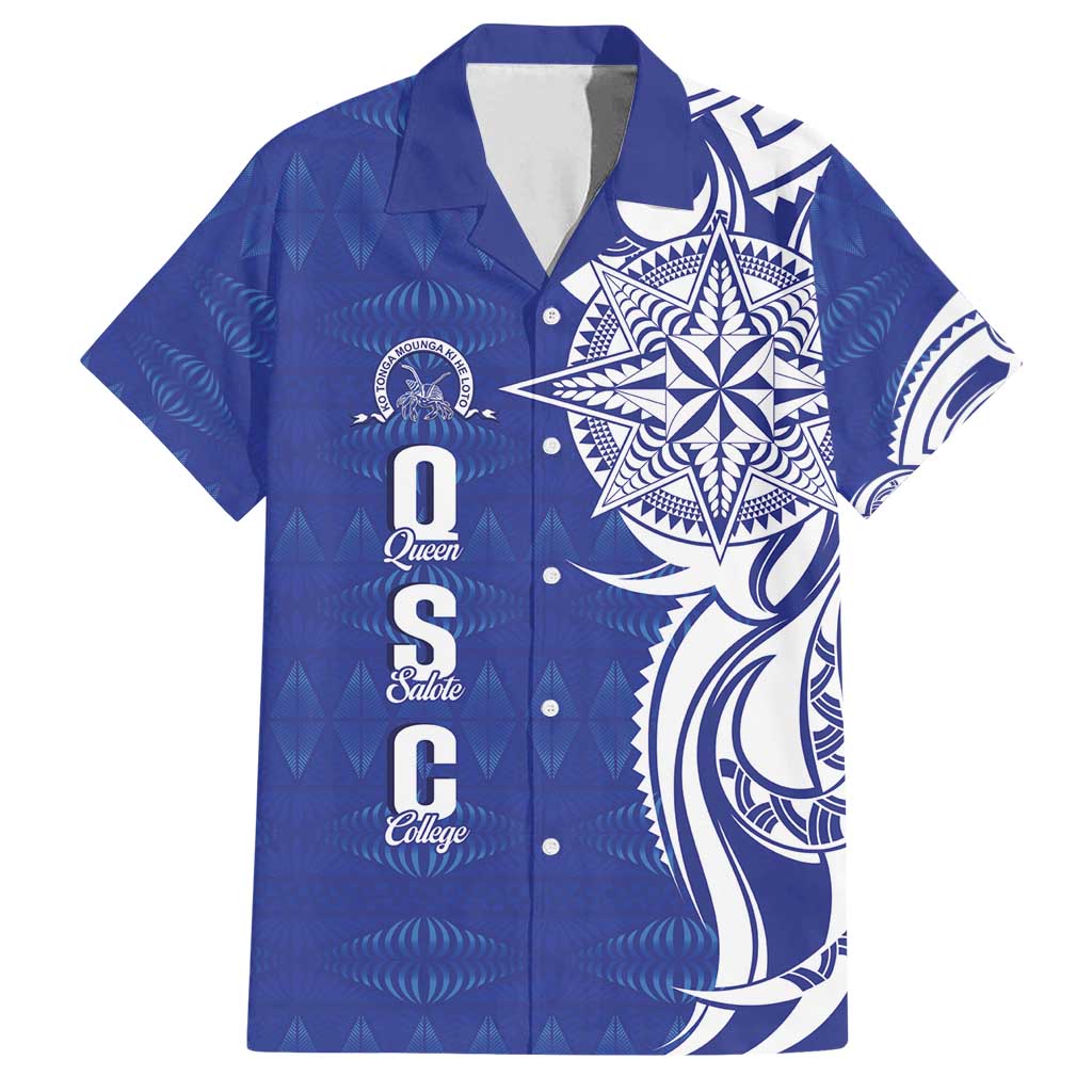 Personalised Queen Salote College Family Matching Off Shoulder Short Dress and Hawaiian Shirt QSC Est 1926 Ngatu Pattern - Polynesian Pride