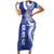Personalised Queen Salote College Family Matching Short Sleeve Bodycon Dress and Hawaiian Shirt QSC Est 1926 Ngatu Pattern - Polynesian Pride