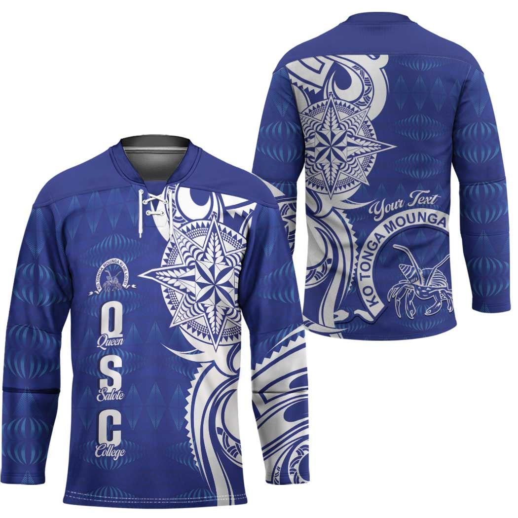 Personalised Queen Salote College Hockey Jersey QSC Est 1926 Ngatu Pattern - Polynesian Pride