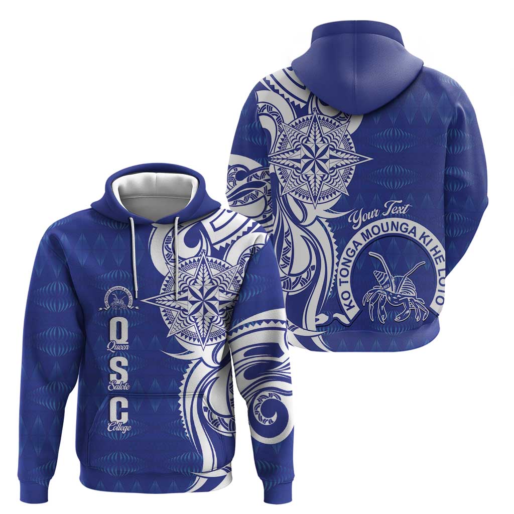 Personalised Queen Salote College Hoodie QSC Est 1926 Ngatu Pattern - Polynesian Pride