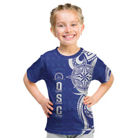 Personalised Queen Salote College Kid T Shirt QSC Est 1926 Ngatu Pattern - Polynesian Pride