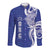 Personalised Queen Salote College Long Sleeve Button Shirt QSC Est 1926 Ngatu Pattern - Polynesian Pride