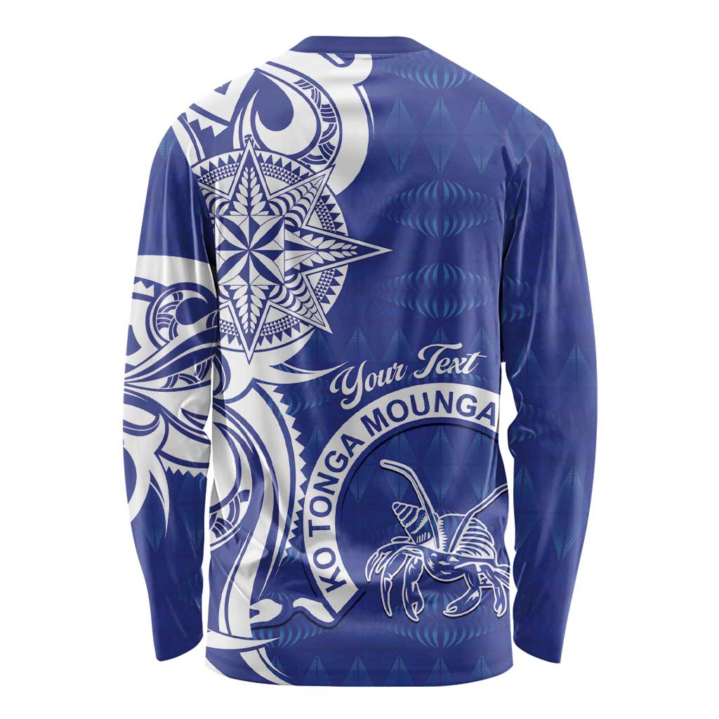 Personalised Queen Salote College Long Sleeve Shirt QSC Est 1926 Ngatu Pattern - Polynesian Pride