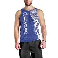 Personalised Queen Salote College Men Tank Top QSC Est 1926 Ngatu Pattern - Polynesian Pride