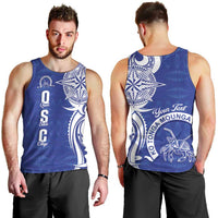 Personalised Queen Salote College Men Tank Top QSC Est 1926 Ngatu Pattern - Polynesian Pride