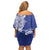 Personalised Queen Salote College Off Shoulder Short Dress QSC Est 1926 Ngatu Pattern - Polynesian Pride