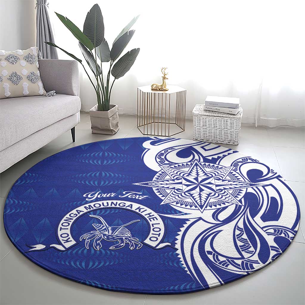 Personalised Queen Salote College Round Carpet QSC Est 1926 Ngatu Pattern - Polynesian Pride