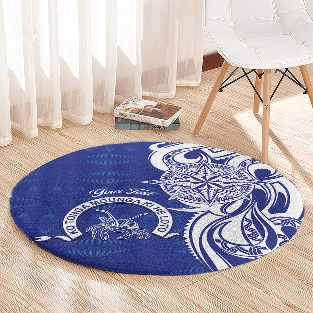 Personalised Queen Salote College Round Carpet QSC Est 1926 Ngatu Pattern - Polynesian Pride