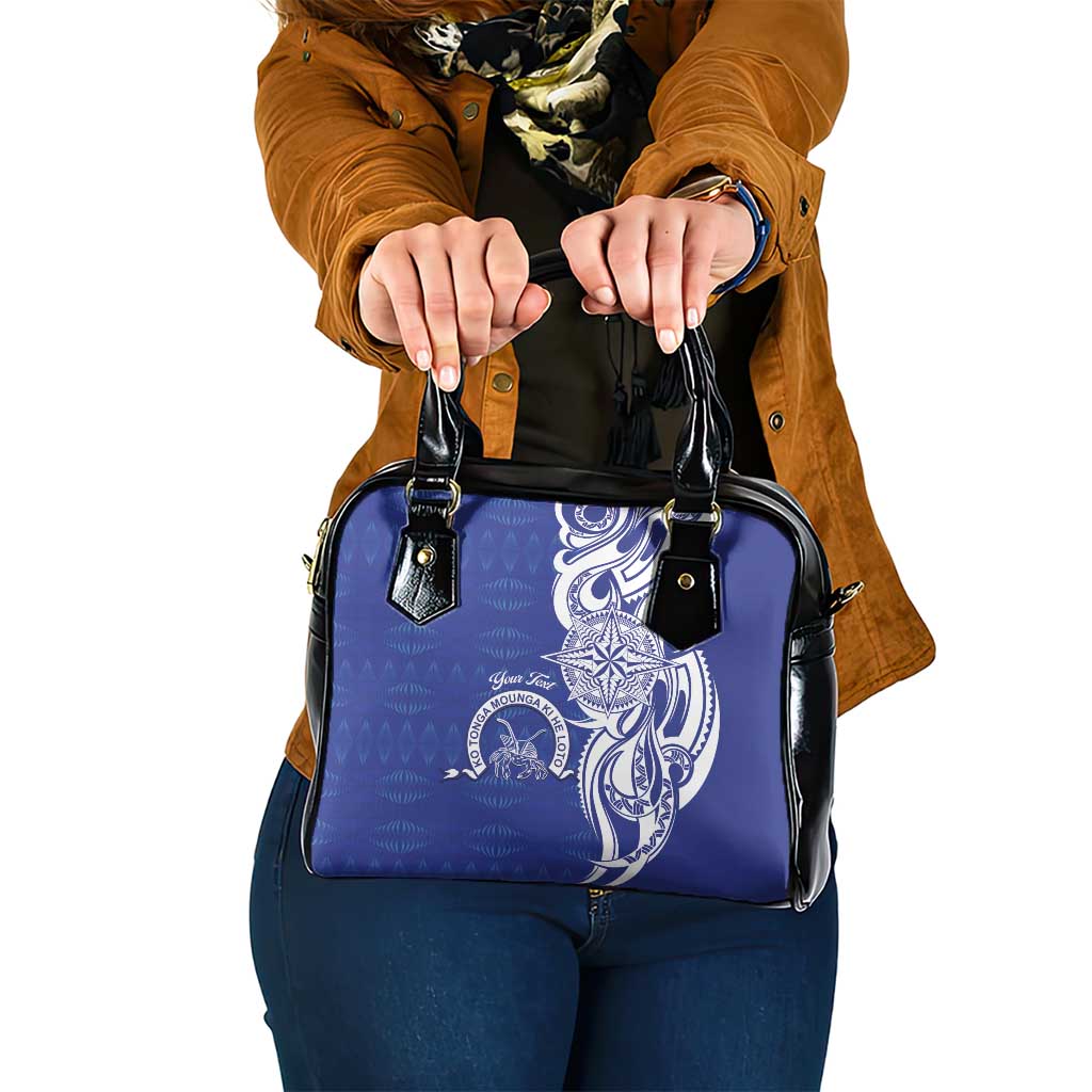 Personalised Queen Salote College Shoulder Handbag QSC Est 1926 Ngatu Pattern - Polynesian Pride