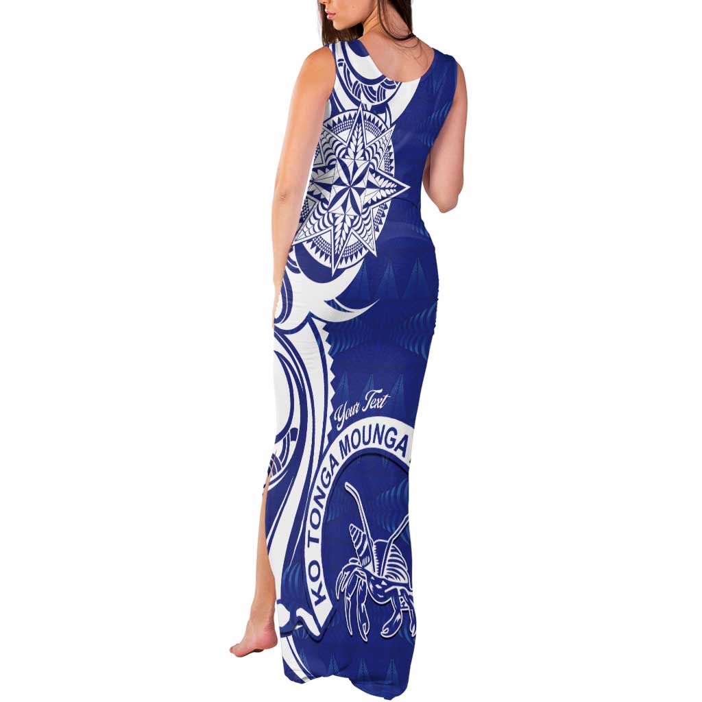 Personalised Queen Salote College Tank Maxi Dress QSC Est 1926 Ngatu Pattern - Polynesian Pride