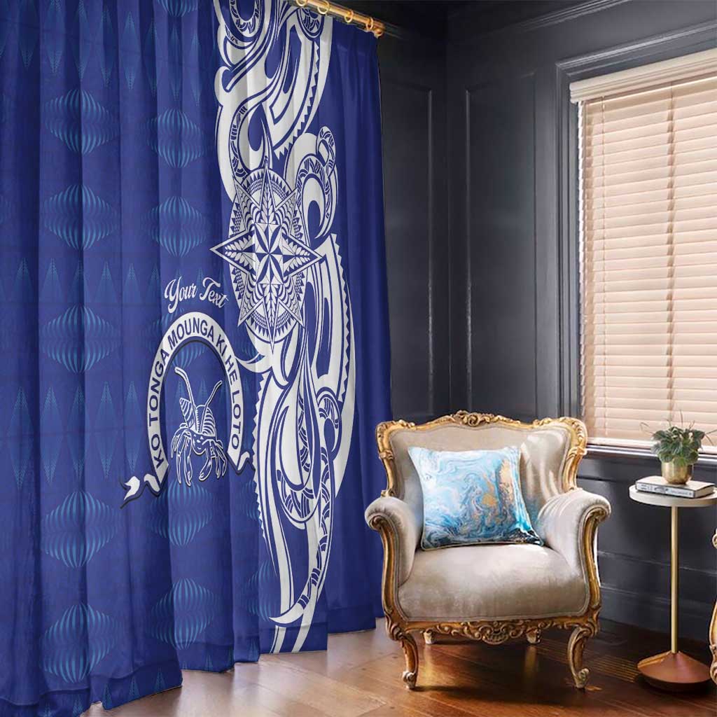 Personalised Queen Salote College Window Curtain QSC Est 1926 Ngatu Pattern - Polynesian Pride