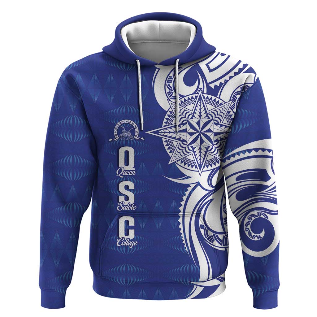 Personalised Queen Salote College Zip Hoodie QSC Est 1926 Ngatu Pattern - Polynesian Pride