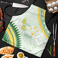 Samoa Ua Potopoto Apron SUP Est 2025 Samoan Pattern LT14 White - Polynesian Pride